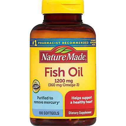 Nature Made Fish Oil Softgels 1200 mg - 100 Count - Image 2