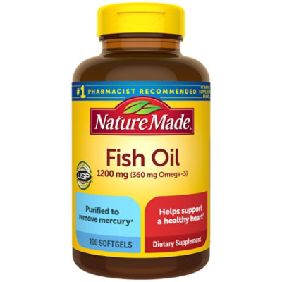 Nature Made Fish Oil Softgels 1200 mg - 100 Count - Image 1