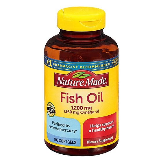 Nature Made Fish Oil Softgels 1200 mg - 100 Count