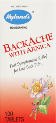 Hylands Backache With Arnica Tablets - 100 Count - Image 2