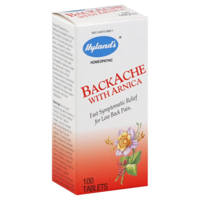 Hylands Backache With Arnica Tablets - 100 Count