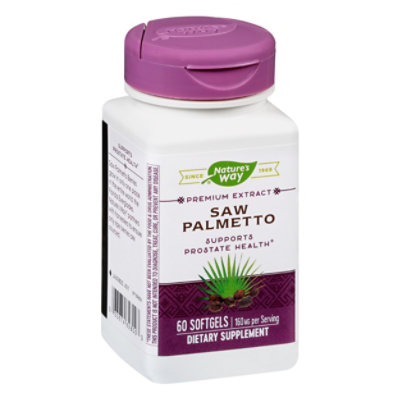 Natures Way Saw Palmetto Standardized Softgels - 60 Count