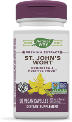 Natures Way St. Johns Wort Standardized Capsules - 90 Count - Image 1