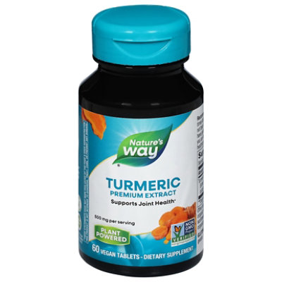 Nature's Way Premium Extract Turmeric - 60 Count - Image 1
