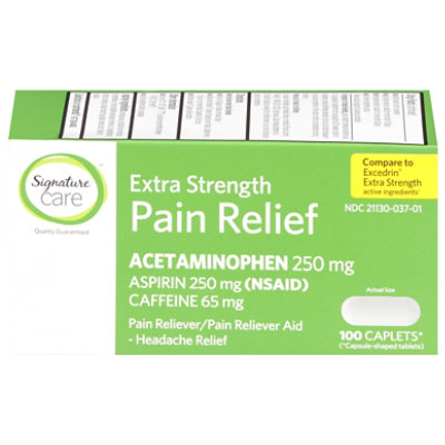 Excedrin Extra Strength Pain Relief Caplets, Headache Relief, 100