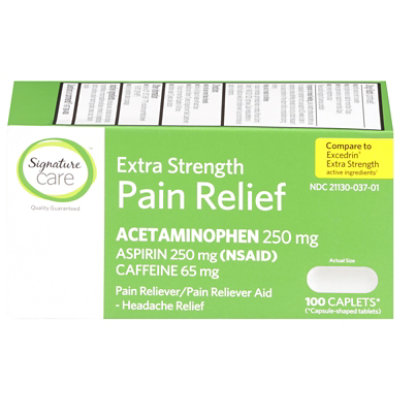 Signature Care Menstrual Relief Acetaminophen 500mg Extra Strength Caplet -  40 Count - Jewel-Osco