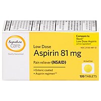 Signature Care Low Dose Aspirin Tablets - 120 Count - Image 1