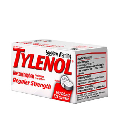 TYLENOL Pain Reliever/Fever Reducer Tablets Regular Strength 325 mg - 100 Count - Image 4