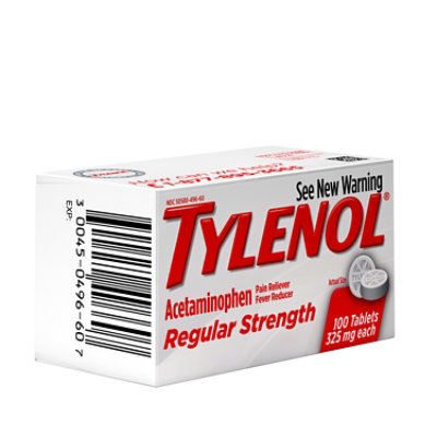 TYLENOL Pain Reliever/Fever Reducer Tablets Regular Strength 325 mg - 100 Count - Image 3