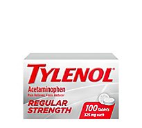 TYLENOL Pain Reliever/Fever Reducer Tablets Regular Strength 325 mg - 100 Count