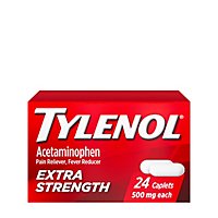 TYLENOL Pain Reliever/Fever Reducer Caplets Extra Strength 500 mg - 24 Count - Image 2