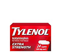 TYLENOL Pain Reliever/Fever Reducer Caplets Extra Strength 500 mg - 24 Count