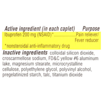 Signature Select/Care Ibuprofen Pain Reliever Fever Reducer USP 200mg NSAID Caplet Orange - 100 Count - Image 4