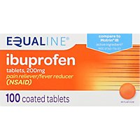 Signature Care Ibuprofen Pain Reliever Fever Reducer USP 200mg NSAID Tablet Blue - 100 Count - Image 2
