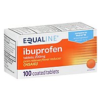 Signature Care Ibuprofen Pain Reliever Fever Reducer USP 200mg NSAID Tablet Blue - 100 Count - Image 1