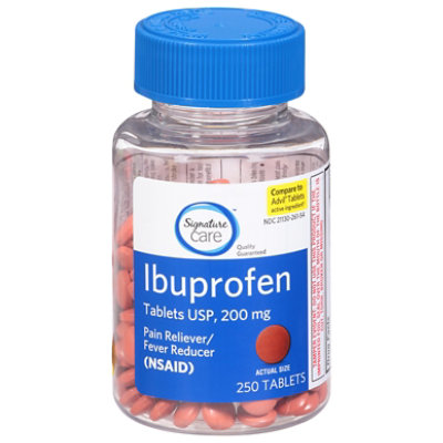 Signature Select/Care Ibuprofen Pain Reliever Fever Reducer USP 200mg NSAID Tablet Blue - 250 Count - Image 2