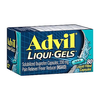 Advil Liqui-Gels Ibuprofen Capsules 200mg Liquid Filled - 80 Count - Image 2