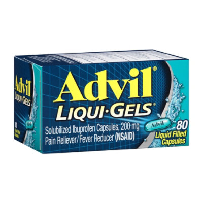 Advil Liqui-Gels Ibuprofen Capsules 200mg Liquid Filled - 80 Count - Image 1