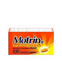Motrin Ibuprofen Caplets 200 mg Coated - 100 Count - Image 2