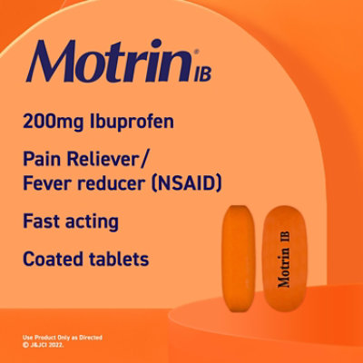 Motrin Ibuprofen Caplets 200 mg Coated - 100 Count - Image 2