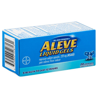 Aleve Naproxen Sodium Tablets 220mg Pain Reliever Fever Reducer - 20 Count - Image 1