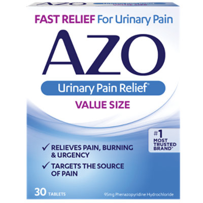 AZO Urinary Pain Relief Value Size Tablets - 30 Count - Image 1