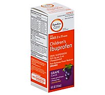 Signature Care Ibuprofen Childrens 100mg PER 5ml Grape Oral Suspension - 4 Fl. Oz.