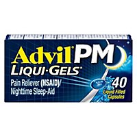 Advil PM Ibuprofen Caplets 200mg Pain Reliever NSAID Nighttime Sleep-Aid - 40 Count - Image 2