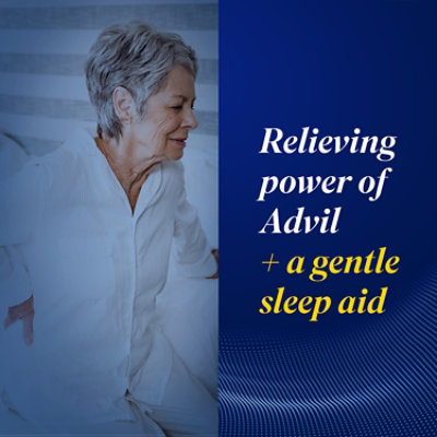 Advil PM Pain Reliever Nighttime Sleep Aid Coated Caplet Ibuprofen Diphenhydramine - 80 Count - Image 2