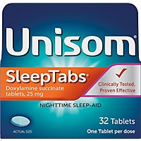 Unisom SleepTabs Nighttime Sleep-Aid 25 mg Tablets - 32 Count - Image 2