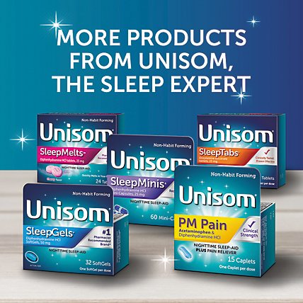 Unisom SleepGels Nighttime Sleep-Aid 50 Mg SoftGels - 32 Count - Image 1