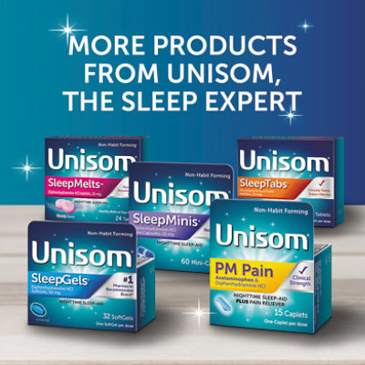 Unisom SleepGels Nighttime Sleep-Aid 50 Mg SoftGels - 32 Count - Image 7