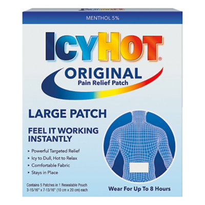 Icy Hot Medicated Patch Back And Large Areas - 5 Count - Image 3