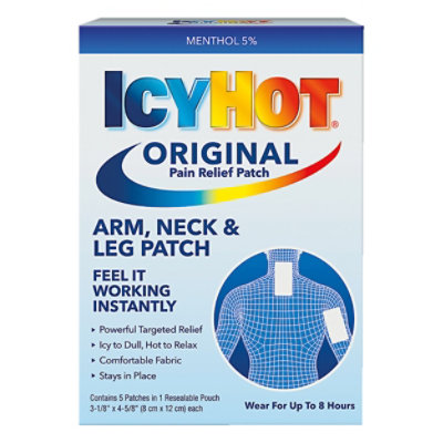 Icy Hot Medicated Patch Arm Neck & Leg - 5 Count - Image 3