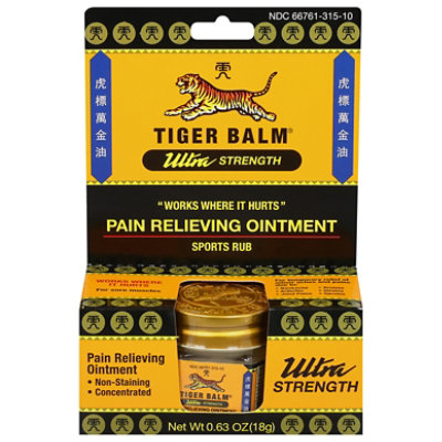 Tiger Balm Pain Relieving Ointment Ultra Strength Sports Rub - 0.63 Oz - Image 3