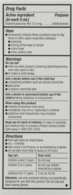 Signature Select/Care Allergy Relief Childrens Diphenhydramine HCI 12.5mg Cherry Flavor - 4 Fl. Oz. - Image 4
