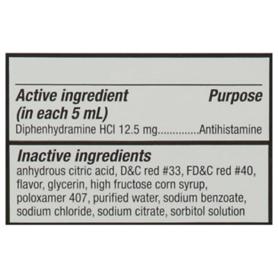 Signature Select/Care Allergy Relief Childrens Diphenhydramine HCI 12.5mg Cherry Flavor - 4 Fl. Oz. - Image 3