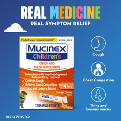 Mucinex Childrens Expectorant & Cough Suppressant Mini Melts Orange Crème Flavor - 12 Count - Image 7