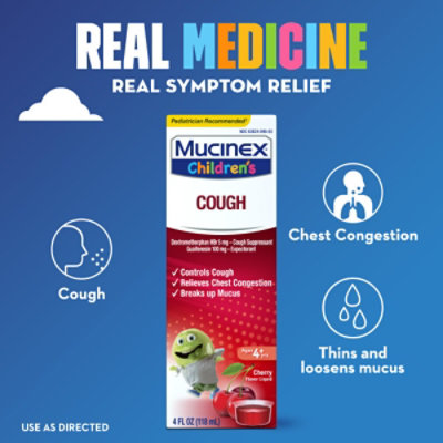 Mucinex Childrens Expectorant & Cough Suppressant Cherry Flavor - 4 Fl. Oz. - Image 2