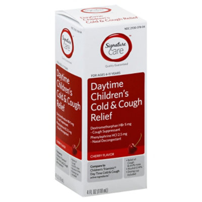 Signature Select/Care Cold & Cough Relief Childrens Daytime Cough Suppresant Cherry Flavor - 4 Fl. Oz. - Image 1