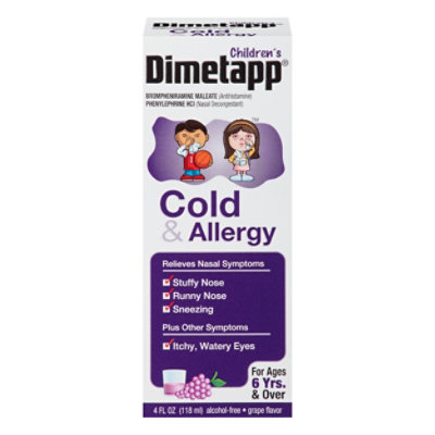 Dimetapp Childrens Cold & Allergy Grape Flavor - 4 Fl. Oz. - Image 3