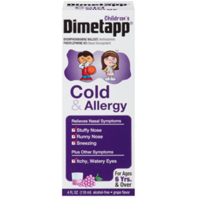 Dimetapp Childrens Cold & Allergy Grape Flavor - 4 Fl. Oz. - Image 2