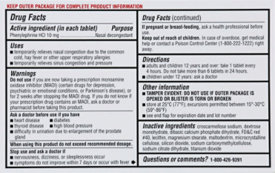 Signature Select/Care Maximum Strength Nasal Decongestant PE Phenylephrine 10mg - 36 Count - Image 3