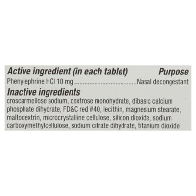 Signature Select/Care Maximum Strength Nasal Decongestant PE Phenylephrine 10mg - 36 Count - Image 3