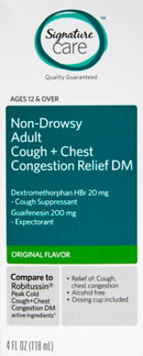 Signature Select/Care Cough + Chest Congestion Relief DM Non Drowsy Adult Original Flavor - 4 Fl. Oz. - Image 2