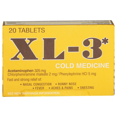 Xl-3 Cold Tablets - 20 Count - Image 3