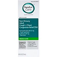 Signature Care Cough + Chest Congestion Relief DM Non Drowsy Adult Original Flavor - 8 Fl. Oz. - Image 2