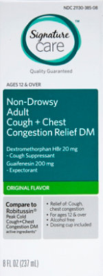 Signature Select/Care Cough + Chest Congestion Relief DM Non Drowsy Adult Original Flavor - 8 Fl. Oz. - Image 2