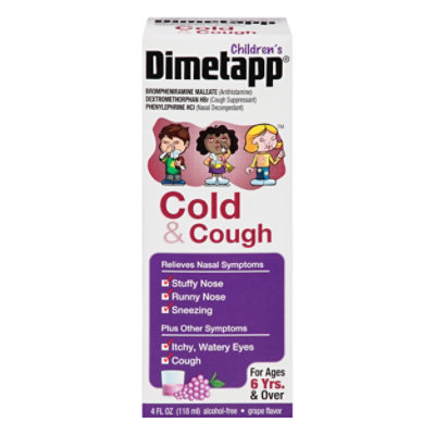 Childrens Dimetapp Cold & Cough Antihistamine Cough Suppressant & Decongestant Liquid - 4 Fl. Oz. - Image 3