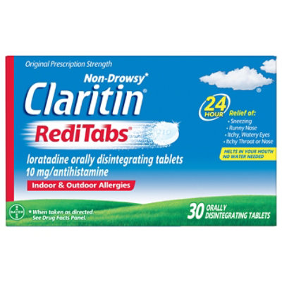 Claritin Antihistamine Tablets Indoor & Outdoor Allergies 10mg RediTabs - 30 Count - Image 3